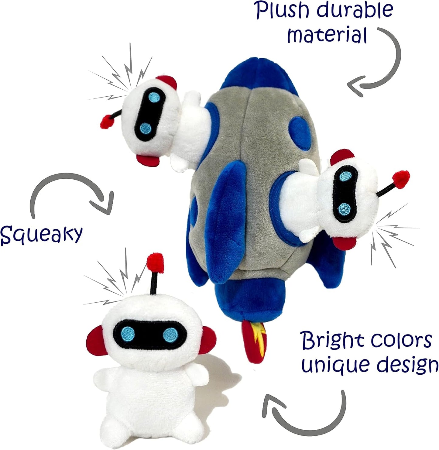 - Squeaky Plush Dog Toy - Interactive Hide and Seek Squirrel Type Puzzle Toy for Dogs, Small Size